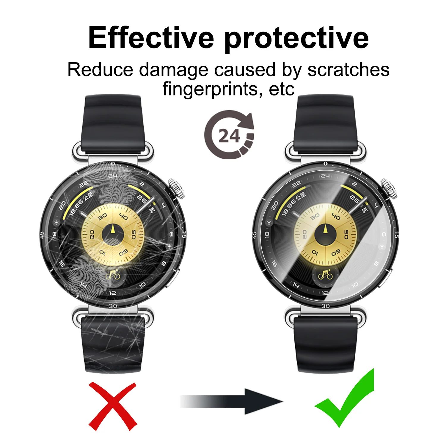 HD Protective Cover Film Tempered Glass for Huawei Watch GT 6 5 41MM GT5Pro 42MM 46MM GT6Pro Screen Protector Auto Installation