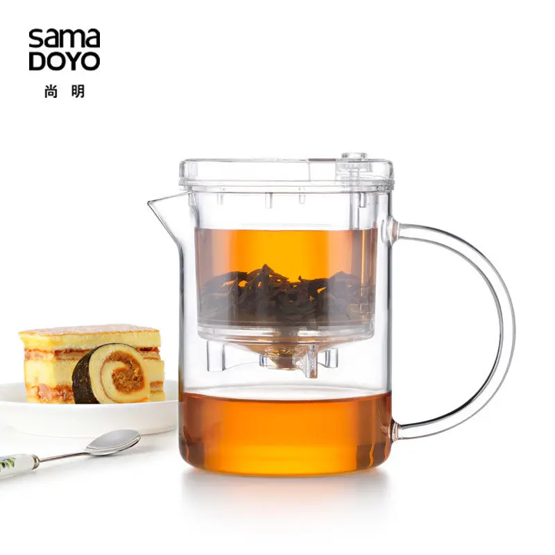 Sama DOYO SAMA EC-21 Kung Fu Teapot & Mug 350ml SAMA Teapot Samadoyo Tea Pot Heat Resistant Glass