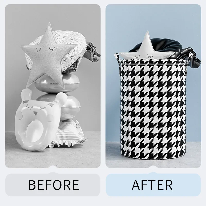 Laundry Basket Foldable Portable Hamper Storage Bucket Clothes Organizer Bathroom Waterproof Dirty Clothes Toy Organizers