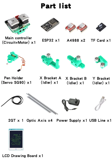 絵写器 Grbl ESP32 WIFI DIY Assembled XY Plotter Pen Drawing Robot