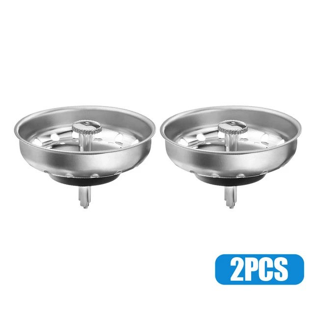 2 pcs kitchen sink strainer stainless