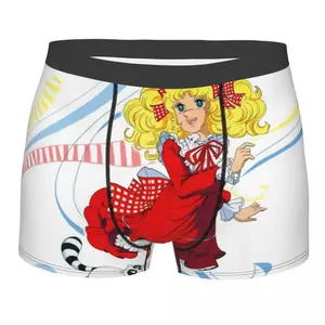 Candy Candy Underwear Men Sexy Printed Customized Anime Manga Boxer Shorts Panties