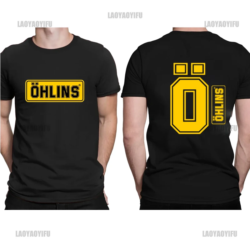 2024Summer Amazing Tees Men Ohlins Shock Suspension Car Moto Sport Racing Casual T-Shirt In Cotone Maschile