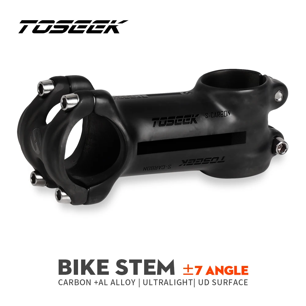 Avant-corps (potence) Carbone 31.8mm 10° - Longueur 80-110mm Vis Titane Pour Vélo Route