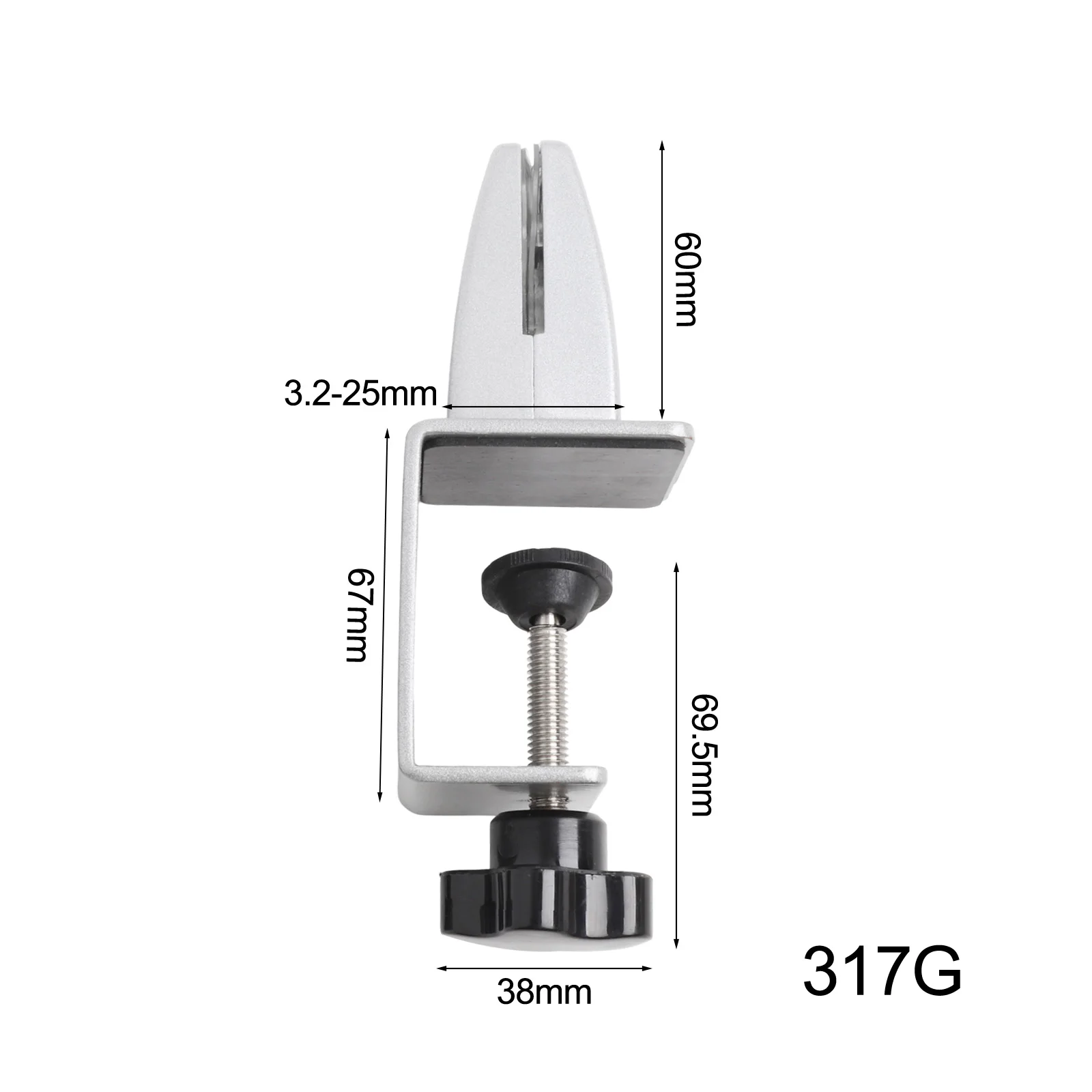2pcs Office Desk Partition Clip  Adjustable Screen Fixed Clip Glass Clamp Desktop Bulkhead Furniture Fixture Clamps Hardware 2