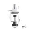 2pcs Office Desk Partition Clip  Adjustable Screen Fixed Clip Glass Clamp Desktop Bulkhead Furniture Fixture Clamps Hardware 2
