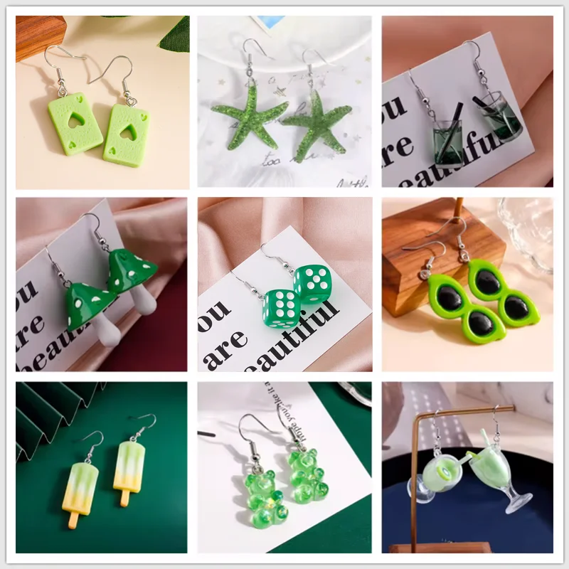 Boucles D'oreilles Fantaisie Mignonnes - Choix : Nounours, Papillon, Fleurs, Glace, Grenouille - Neuf Avec étiquettes