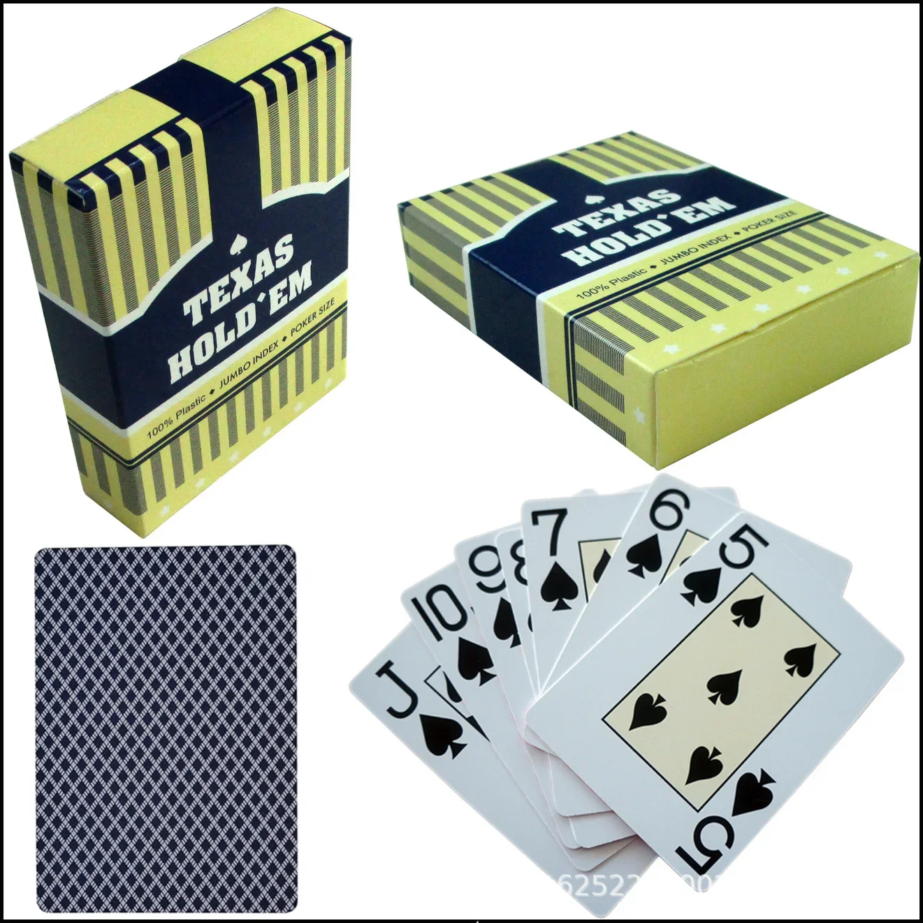 Playing Cards Plastic 63*88 Size 56 Pieces Texas Holdem Waterproof Wear-resistant