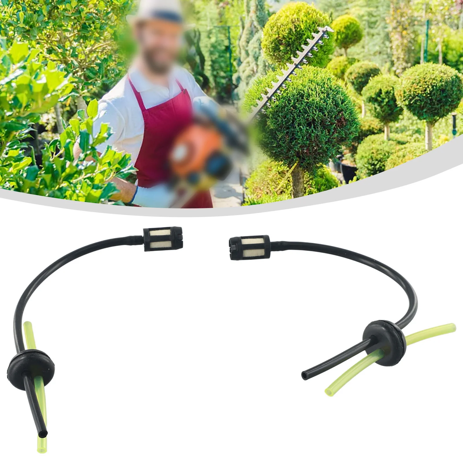 Kit Universel Filtre à Essence + Tuyaux - Pour Tondeuse, Débroussailleuse, Matériel De Jardin - Lot De 2 Ensembles