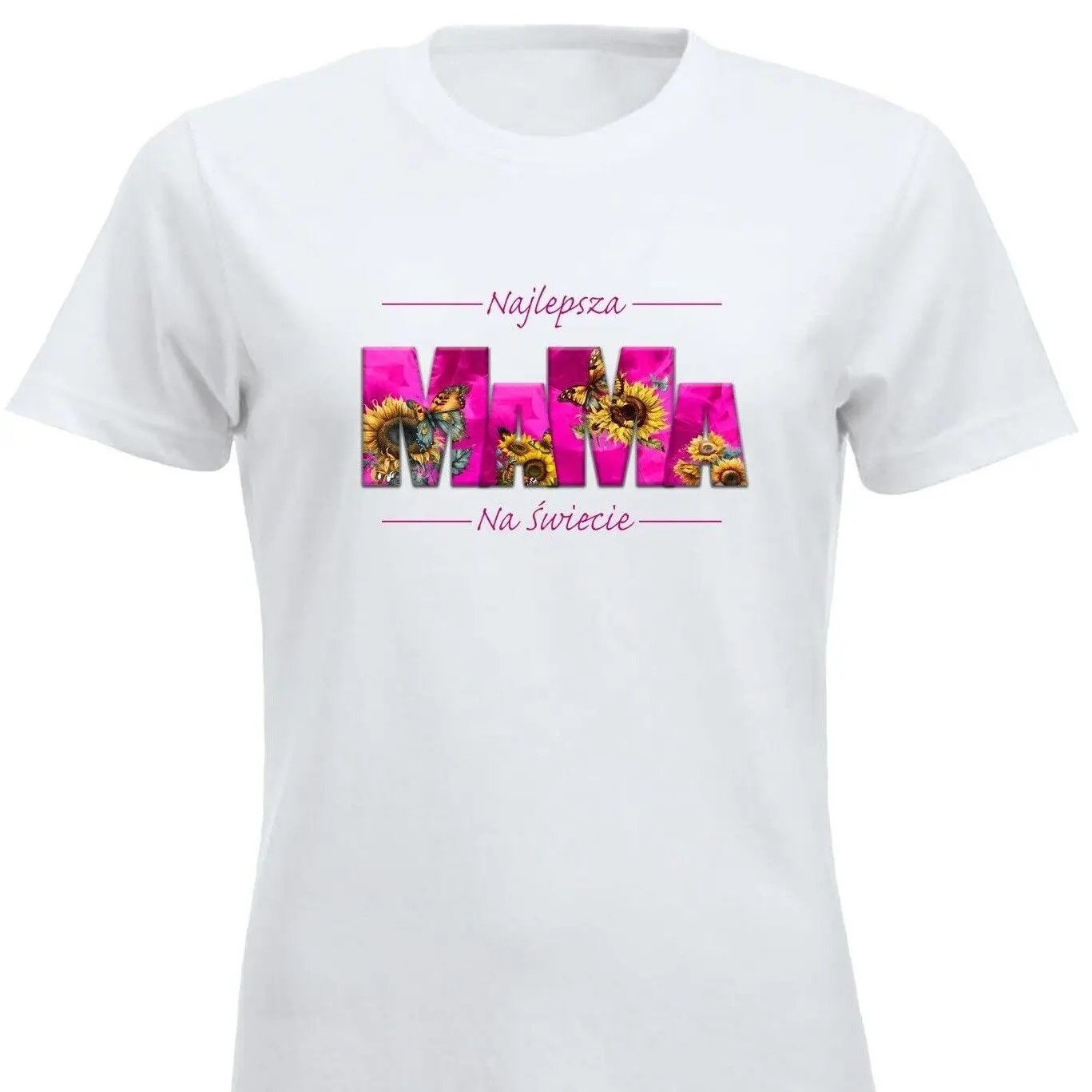 Najlepsza Mama Na Swiecie Slonecznik Polska Koszulka Prezent Dla Mamy Mom Tshirt