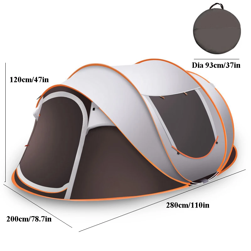 Automatic Pop Up Throw Tent, Waterproof 3-4Persons 3 Automatic Pop Up Throw Tent, Waterproof 3-4Persons 3