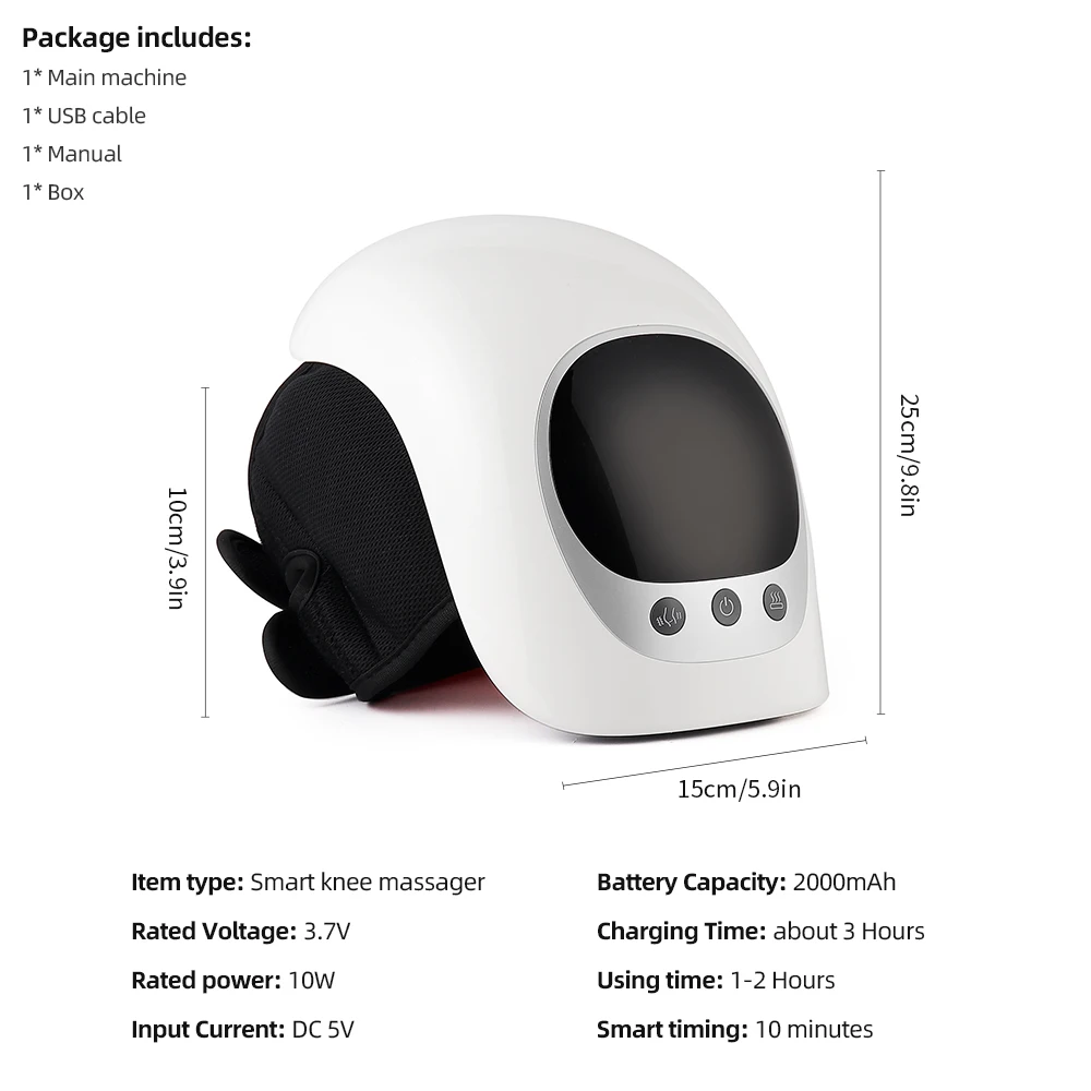 Wireless Smart Knee Massager Vibration Air Pressure Kneading Knee Massage Machine Electric Elbow Shoulder Knee masajeador