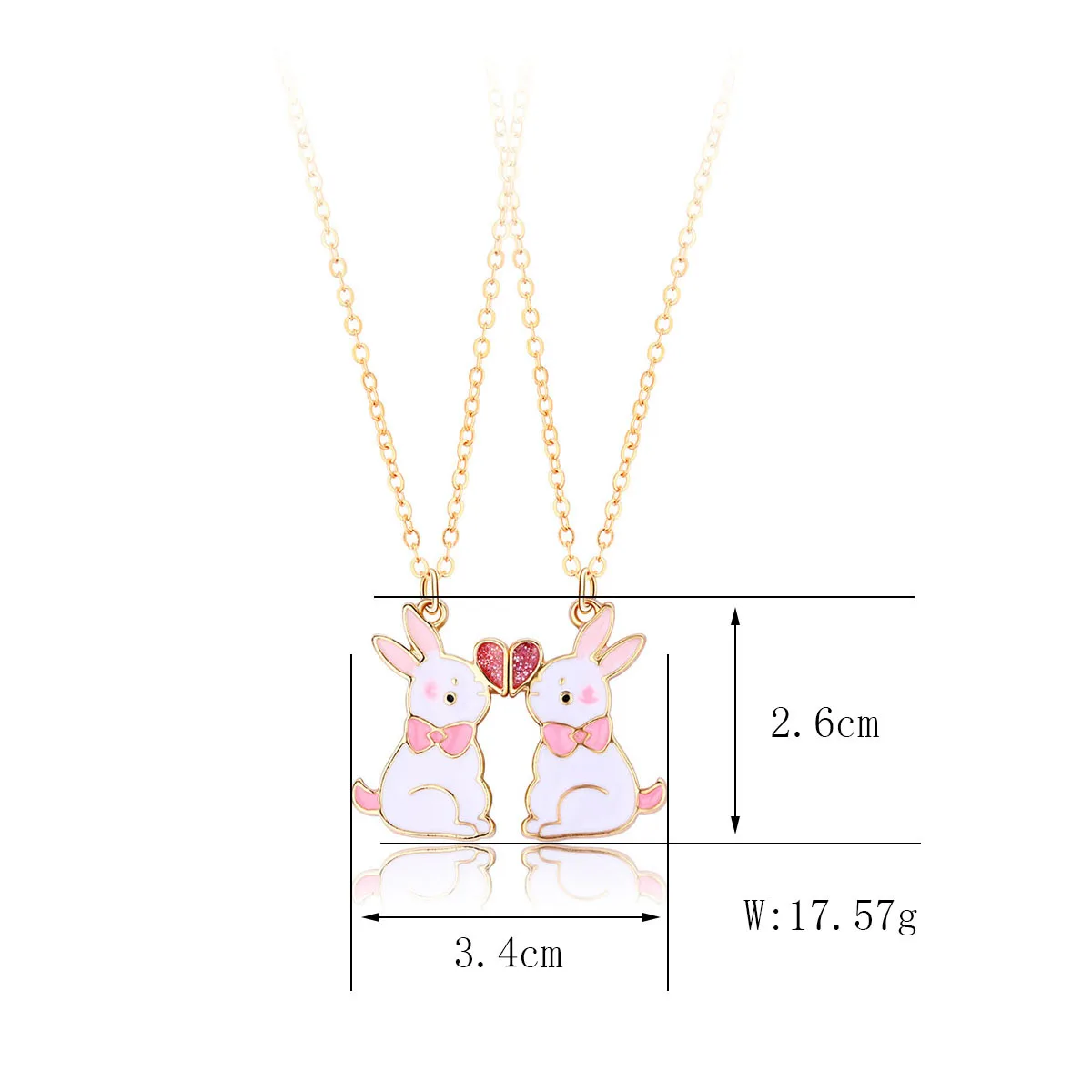 Cute Cat Heart Magnet Necklaces for Women Girls Kawaii Best Friends Neko  Doggy Animal Pendant Chain BFF Friendship Jewelry Gifts - AliExpress