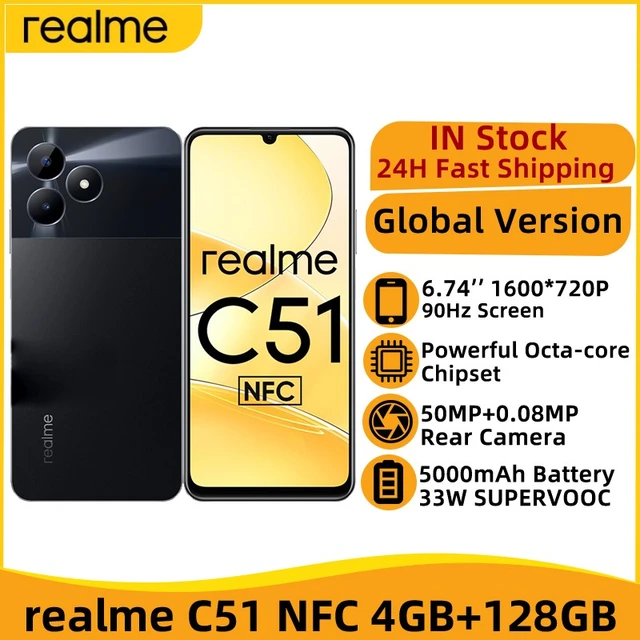 realme C 53 17,1 cm (6.74) Dual SIM ibrida Android 13 4G USB tipo-C 6 GB  128 GB 5000 mAh Nero