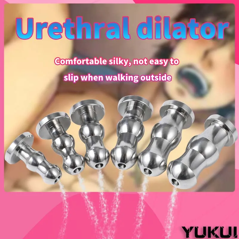 Urethral Dilator Silicone Urethral Dilator Penis Urinary Plug Stainless Steel Urethra Catheter Time-Delay Sex Toys For Man Urethral Stimulate Dilator Masturbation Messager