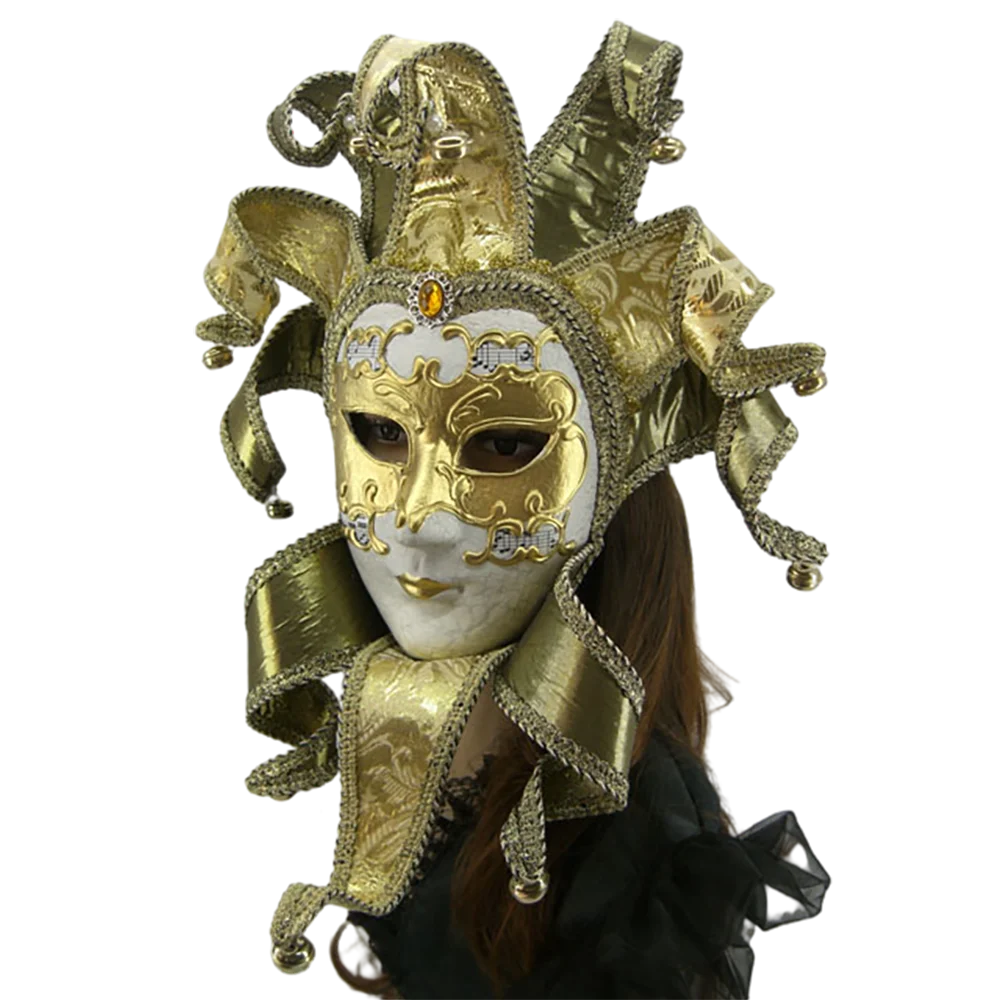 ベニスハイエンドハロウィンピエロマスク、コスプレマスク