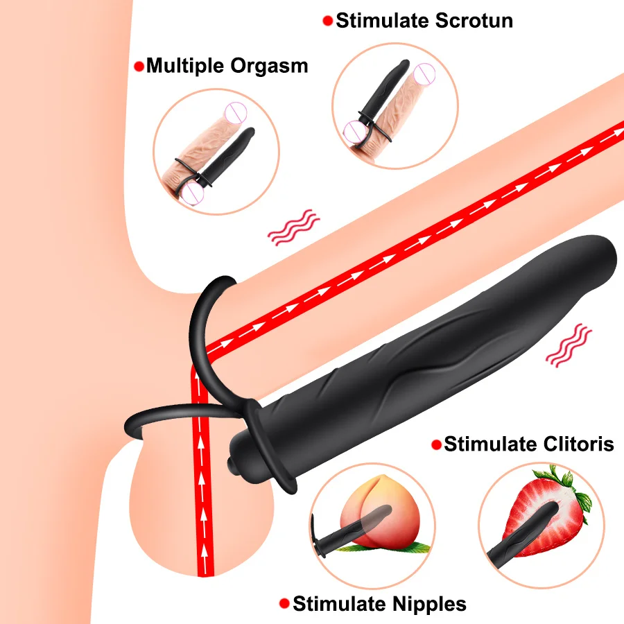 Penis Cock Rings Double Penetration Strapon Dildosex Vibrator Strap On Penis Vibrators Sex Toys For Men Couples Women Sex Shop