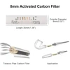 250Pcs Tobacco Smoking Pipe Filters 9mm Activated Carbon Tube Paper Filter Double Plastic Sided Smoking Active Charcoal Tools 5