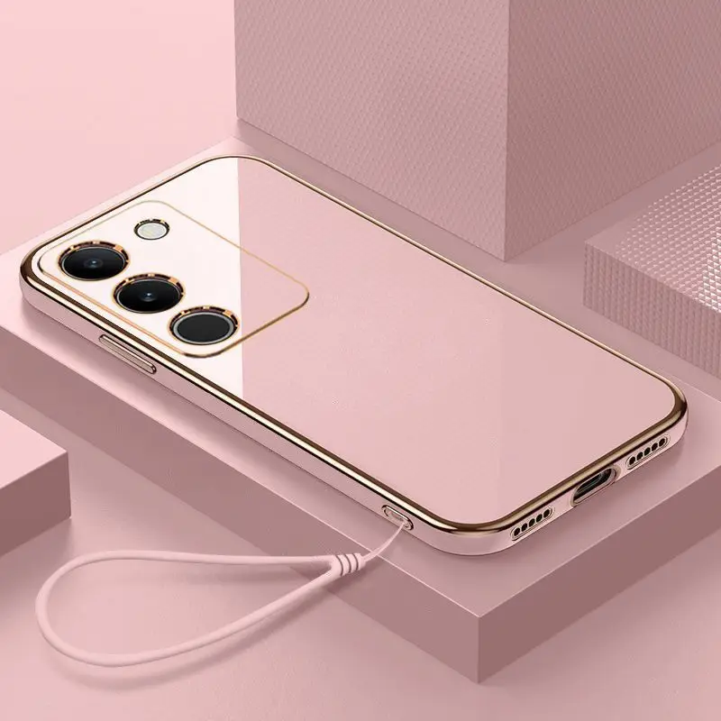 Luxury Square Plating Shockproof Phone Case with Enhanced Protection