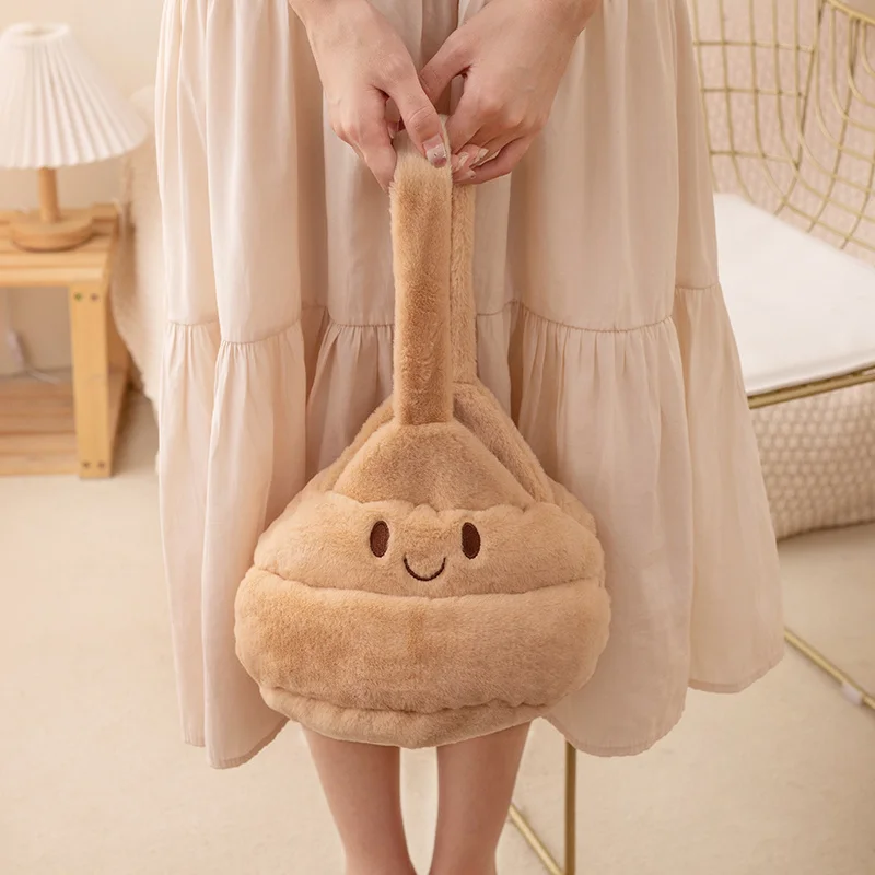 Creative Cartoon Bowels Excrement Plush Handbag Toy Anime Soft Fluffy Crossbody Bags for Girls Women Spoof Funny Toys Kids Gifts