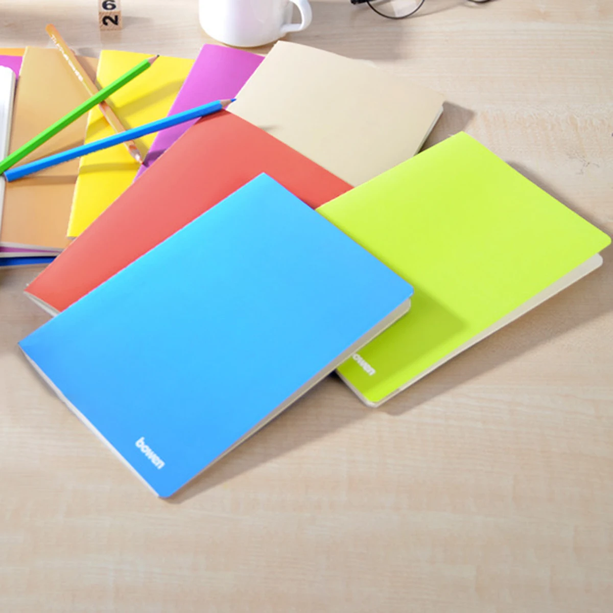 8 Colors A4/A5 Solid Color Notebook Minimalist Portable Notepad Rainbow Sewing Notebook Car Sewing Pocket Notebook
