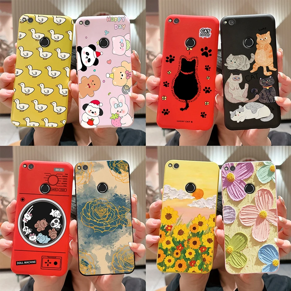 Custodia Per Telefono In Silicone Liquido Per Huawei P8 Lite 2017 Per Huawei P9 Lite 2017 / Honor 8 Lite / Nova Lite/ Gr3 2017