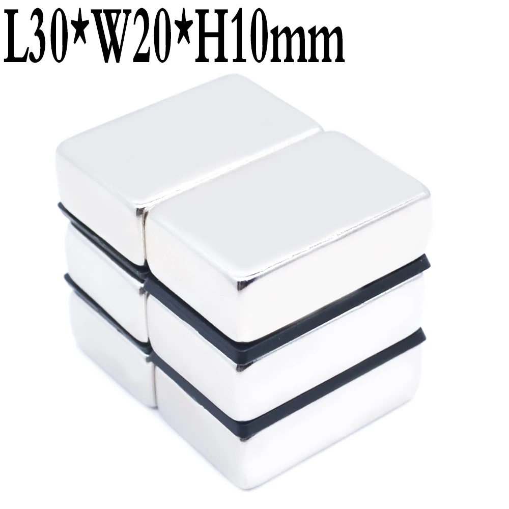 1 2 5Pcs 30x20x10 30mm X 20mm X 10mm N35 NdFeB 