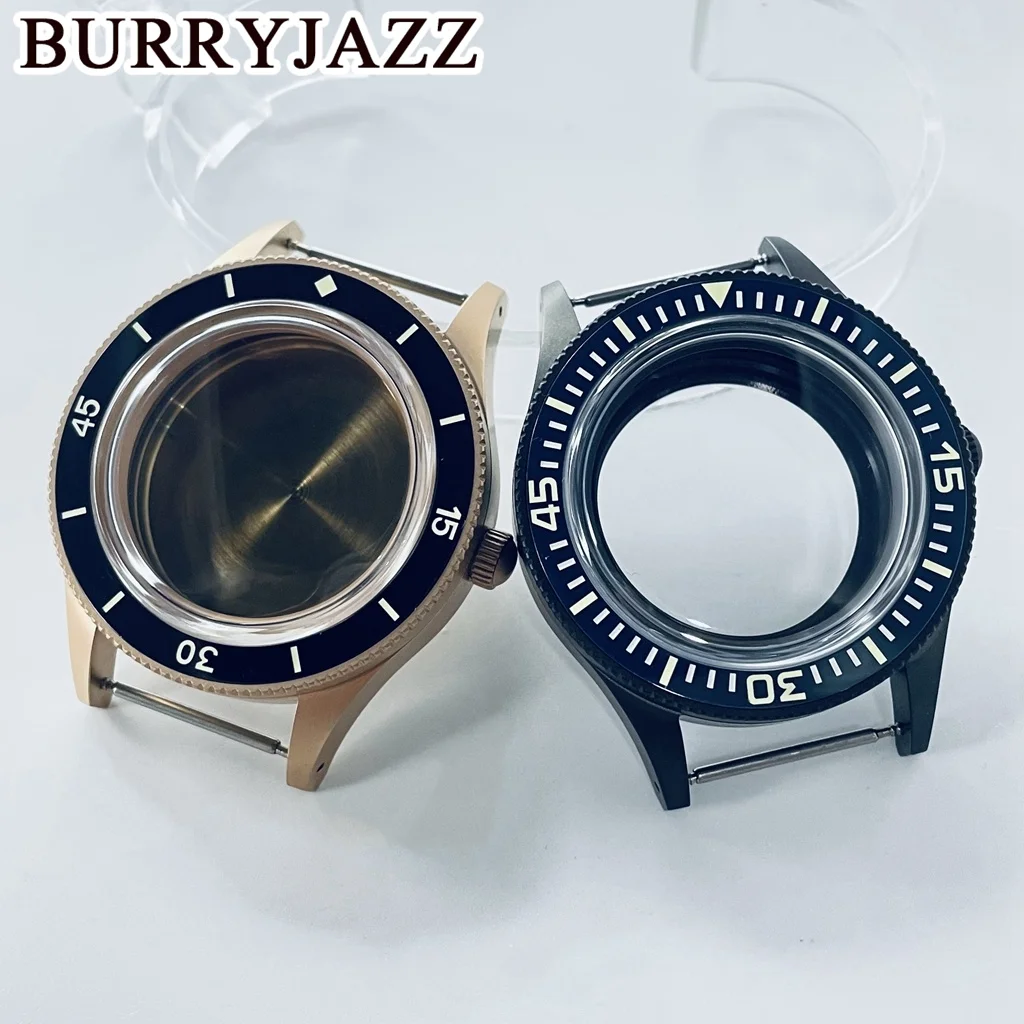 

BURRYJAZZ 40mm Retro Domed NH35 NH36 NH34 ETA2824 PT5000 Watch Case With Sapphire Crystal Luminous Ceramics Bezel