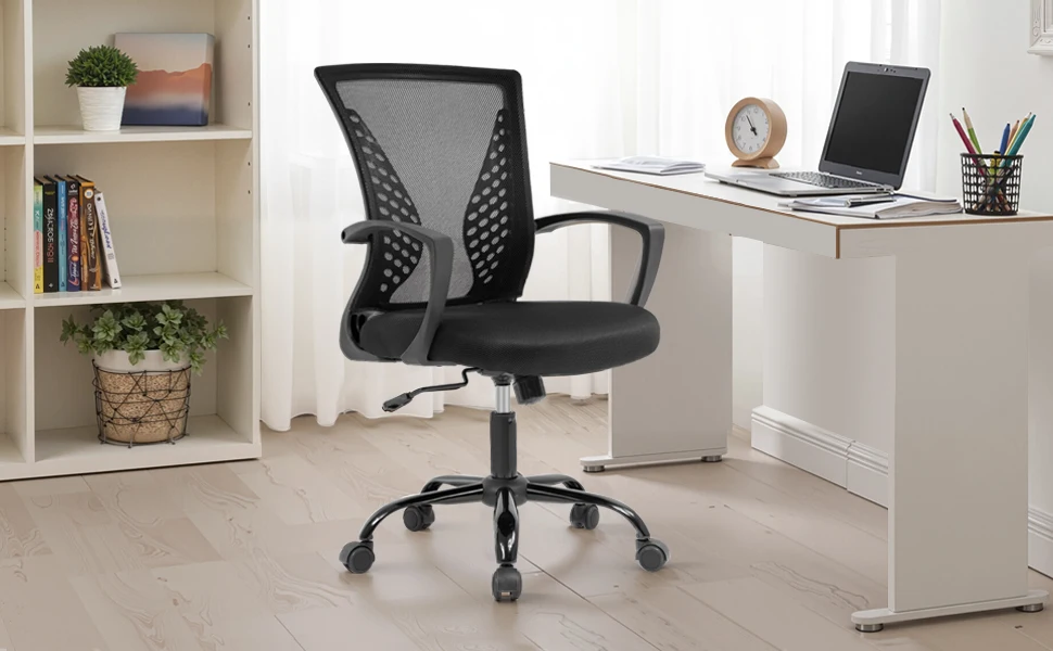 Ergonomic Office Chair - Mesh Desk Chair with Adjustable Height & Lumbar Support