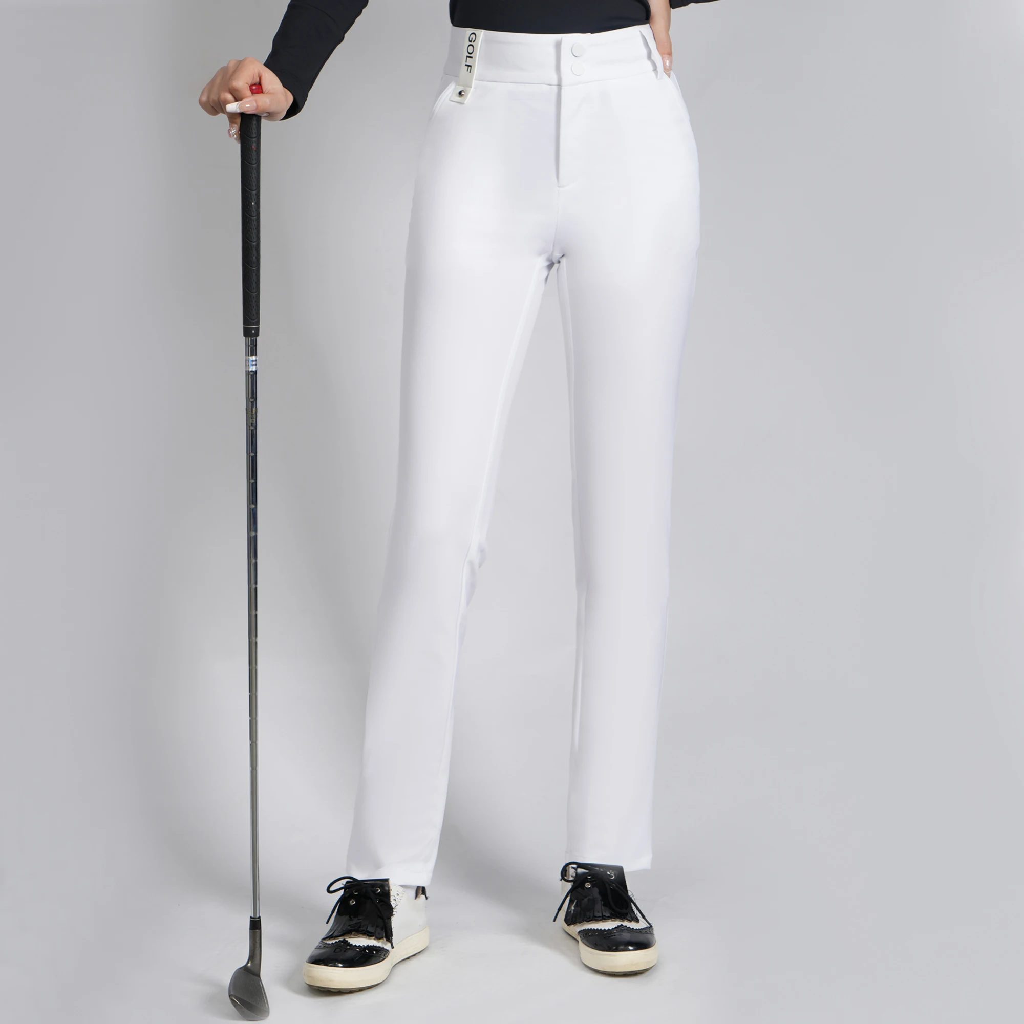 Golf Women's Pants Sttraight High Waist Causal Sportswear Elastic Brethable Golf Tennis Trousers Golf Sports Trousers