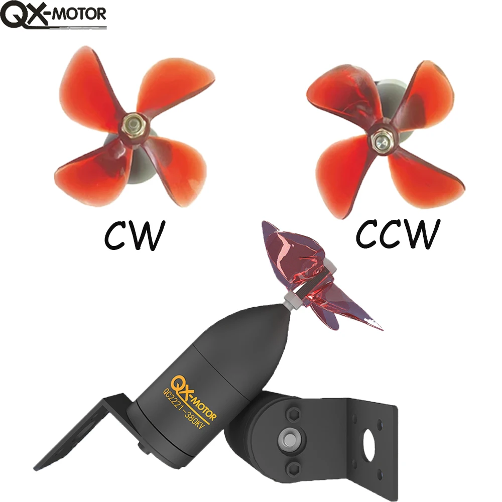

QX-Motor Underwater Propulsionr QC2221 CW/CCW 380/550KV 6S brushless Motor Waterproof For RC Fishing Bait Boat Mode