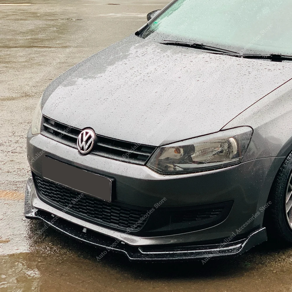 프론트 범퍼 립 스포일러 스플리터 디퓨저 커버 가드, VW 폴로 MK5 6R 6C MPI Tsi Tdi 기본 2009 2013 바디킷 튜닝