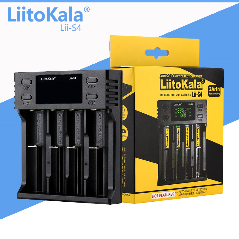 LiitoKala lii-202 lii-402 lii-S2 lii-M4 lii-PD4 Lii-PD2 Lii-PL2 3.7V 18650  21700 18350 26650 14500 16340 battery smart charger