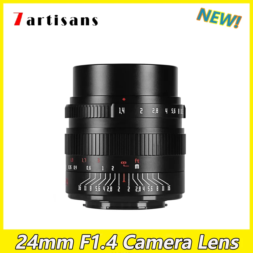 7 Artigiani 24Mm F1.4 Aps-C Obiettivo Per Fotocamere Mf Con Messa A Fuoco Manuale Per Sony E Fuji Xf Nikon Z Canon Rf/Eos-M M43 Mount Camera