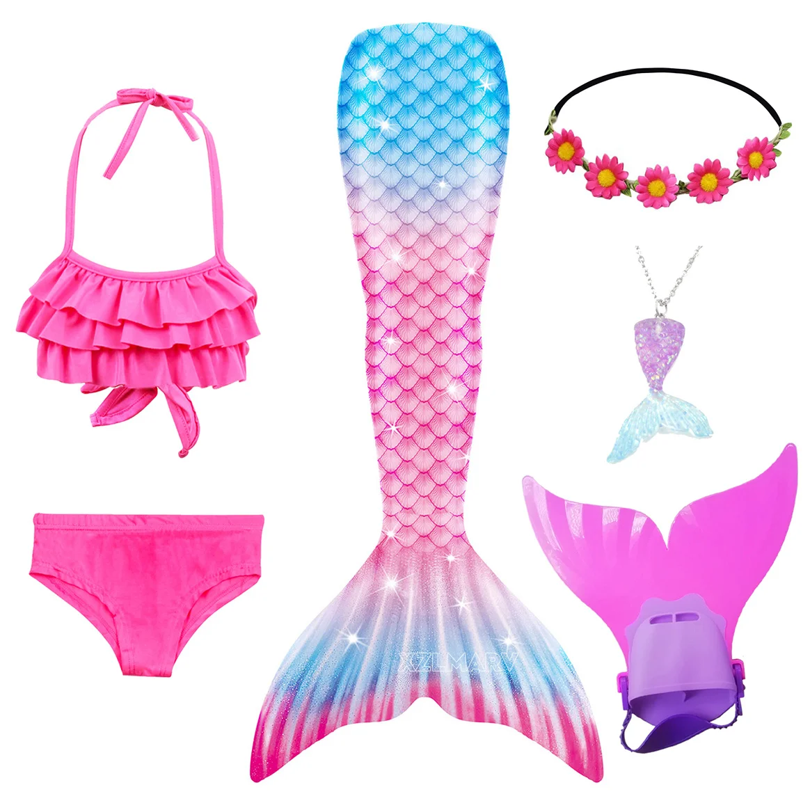 Mermaid Costume Mermaid Costume for Kid Mermaid Tail for Swimming Can Add Monofin Fin Girls Children's Costumes Cosplay Birthday Gift mermaid costume