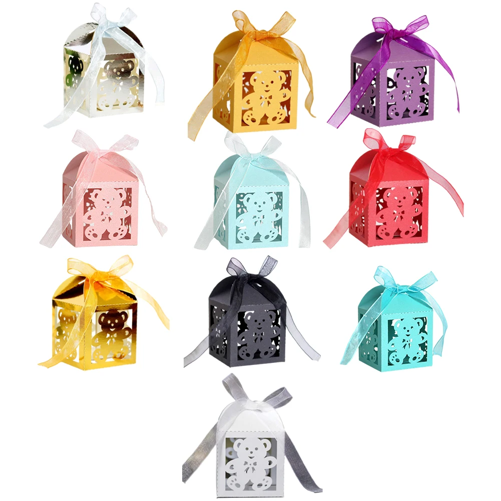 

Hollow Holiday Candy Box Birthday Party Candy Box Paper Gift Box Bear Packaging Gift Packaging Boxes Wedding Party Favor