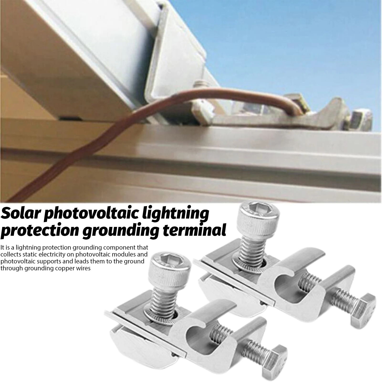 Elementi Di Fissaggio Del Pannello Solare Facile Installazione Capocorda Di Messa A Terra Proprietà