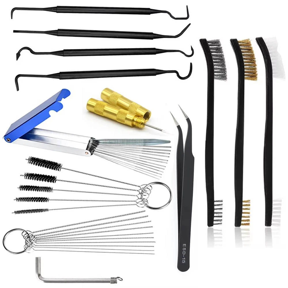 Carburetor Carbon Dirt Jet Remove Airbrush Cleaning Tools for Automobile Motorcycle ATV Carb Chainsaw