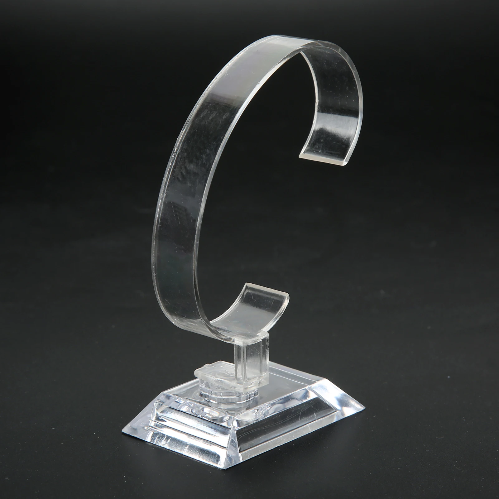Watch Display Stand Professional 360&deg; Rotaable Transparent Plastic Store Watch Bracelet Display Rack Holder watch display stand