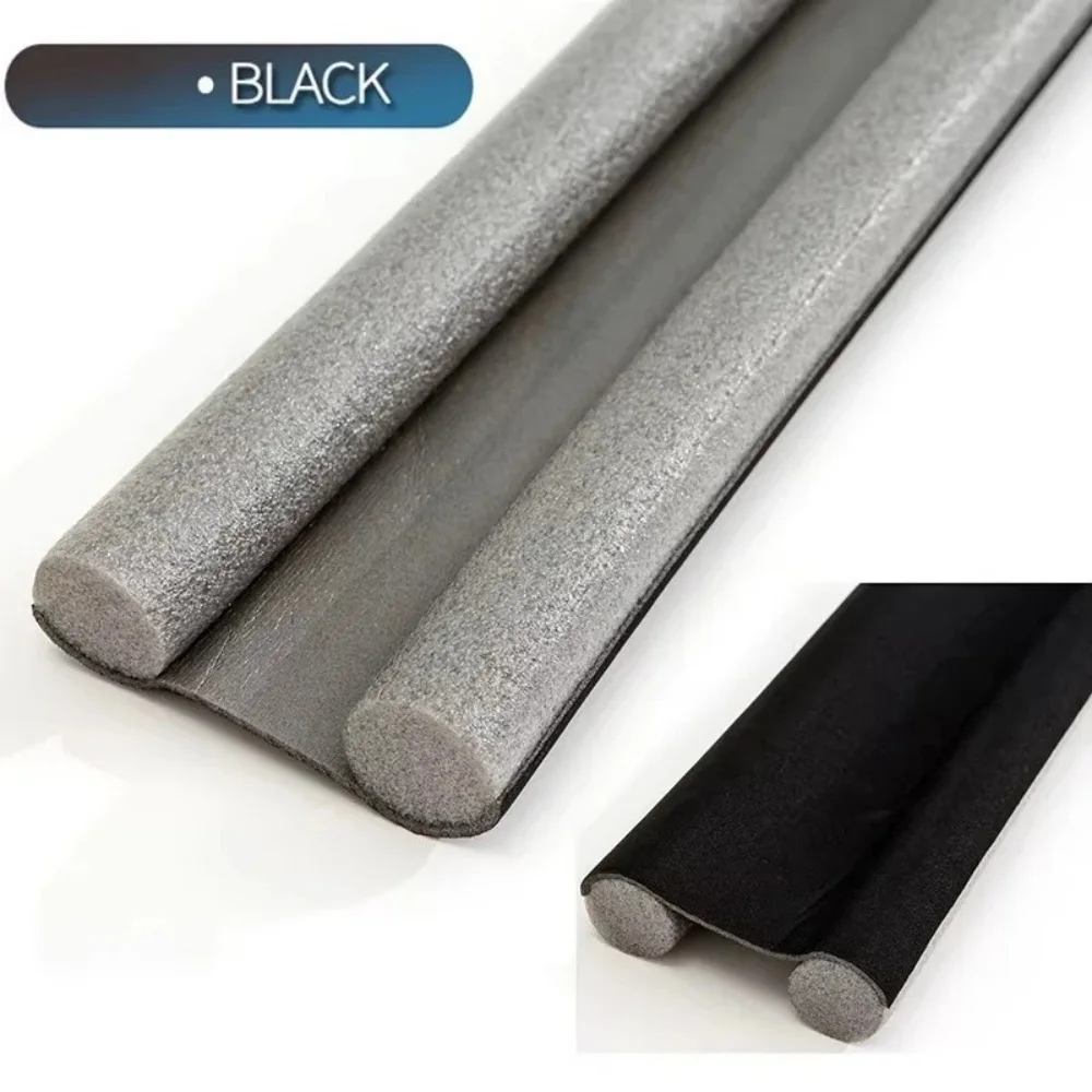 Door Bottom Seal Strip - Double Silicone Foam Insulation & Weatherproof Draught Excluder