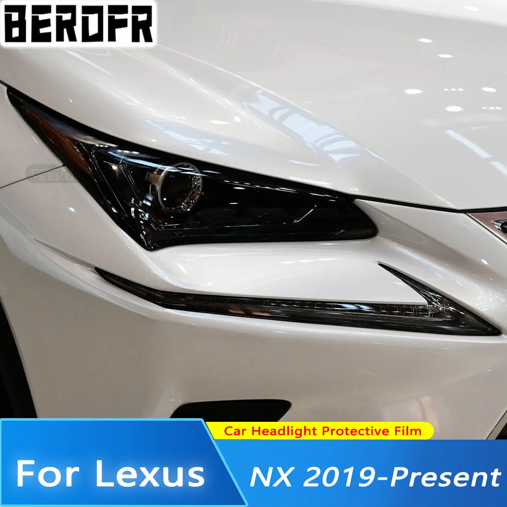 

Для Lexus NX NX300h NX200t Facelift 2019-2022 Защитная затеняющая пленка для автомобильных фар дымчато-черная Прозрачная защитная наклейка из ТПУ