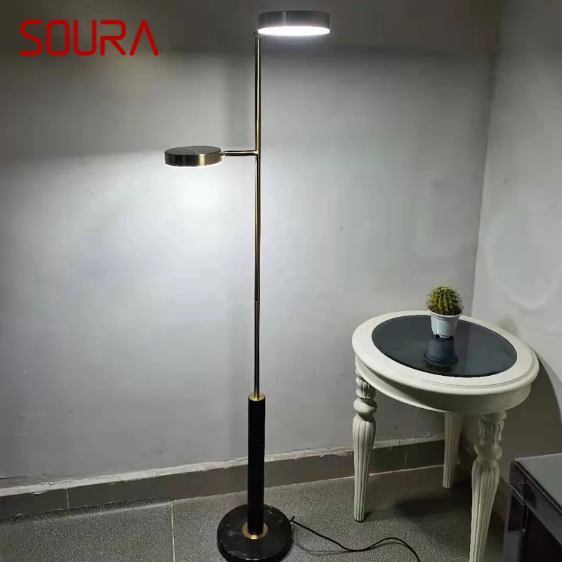 

SOURA Nordic Modern Floor Lamp Fashion Art Family Iiving Room Bedroom Creativity LED Decorative Standing Light