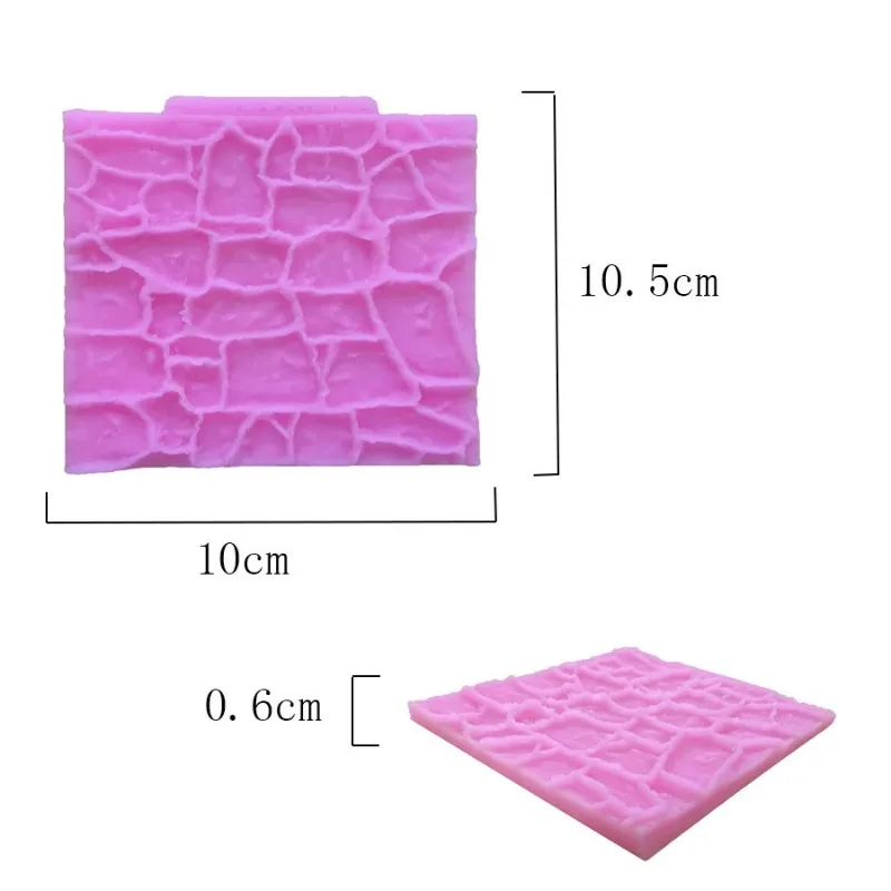 Rock Bark Texture Silicone Mold Kitchen Baking Cake Decoration Wall Skin Modeling Sugar Flipping Mold Gypsum Decor Silicone Mold