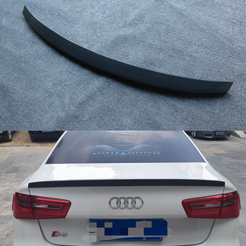 

C7 A6 Spoiler S6 Style Carbon Fiber Spoiler Rear Trunk Wing For Audi A6 C7 / 4g 2012 - Up Fit 4-door Sedan Only