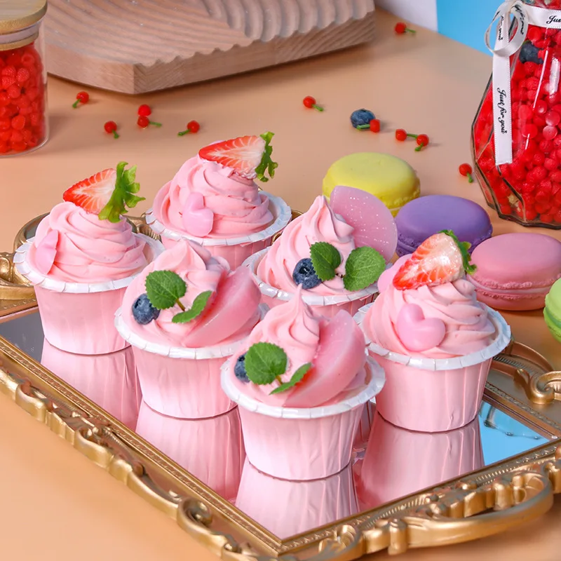 Food Photography Props Food Model Table Decoration 1PC Artificial Fruit Cake Biscuit Fake Food Decoration Photography Pro Food Simulation Cake Model Tea Table Decoration FCYY-MIX1