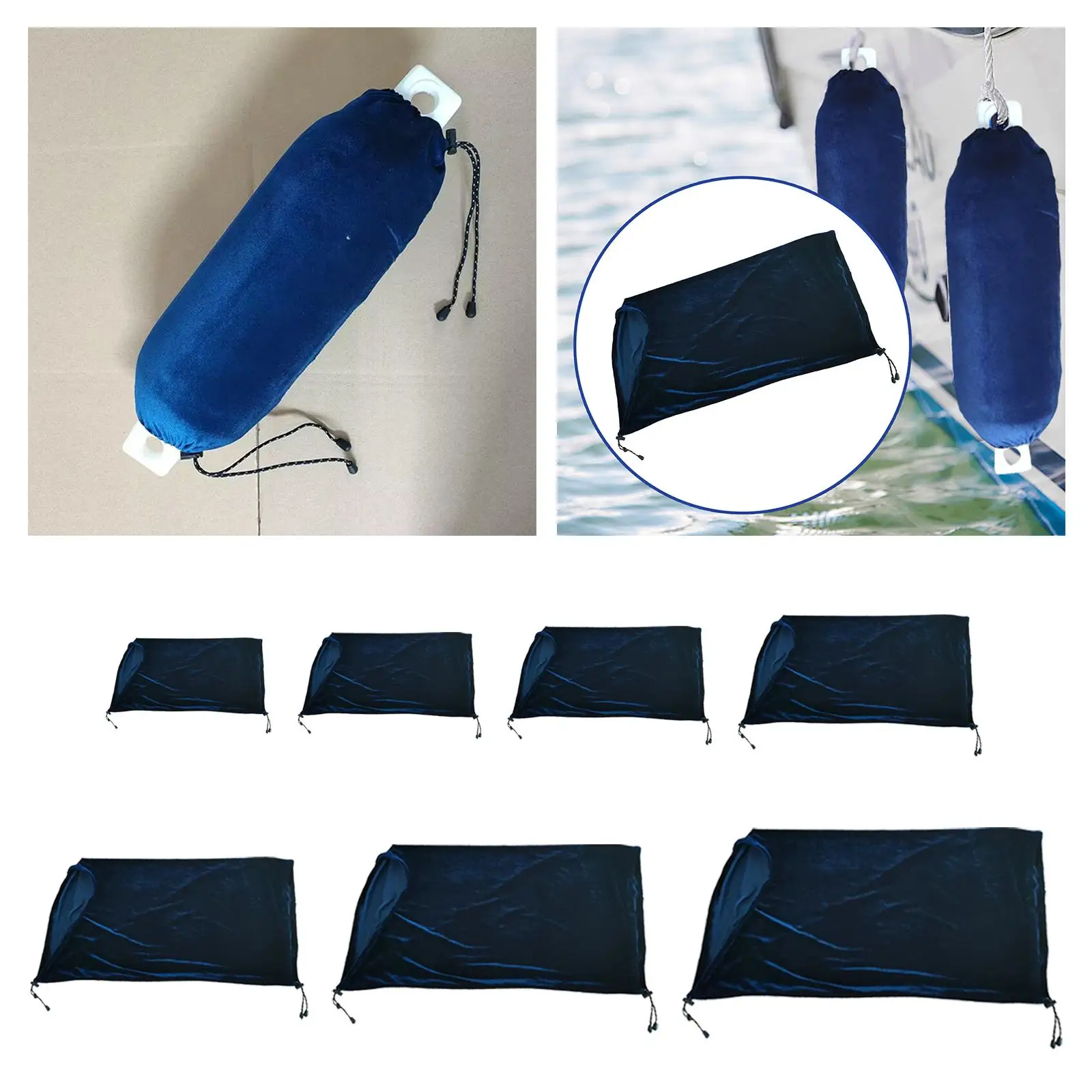 Boat Fender Cover Protective Blue Marine Bumper Cover for Yachts Boats