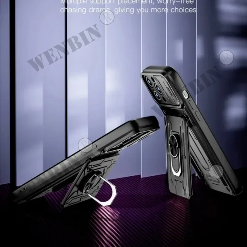 Case For iPhone 15 14 13 Pro Max XR X 8 7 Plus SE 2022 Slide Stand Ring 360 Magnetic Camera Military Grade Card Slot Cover 4 Case For iPhone 15 14 13 Pro Max XR X 8 7 Plus SE 2022 Slide Stand Ring 360 Magnetic Camera Military Grade Card Slot Cover 4