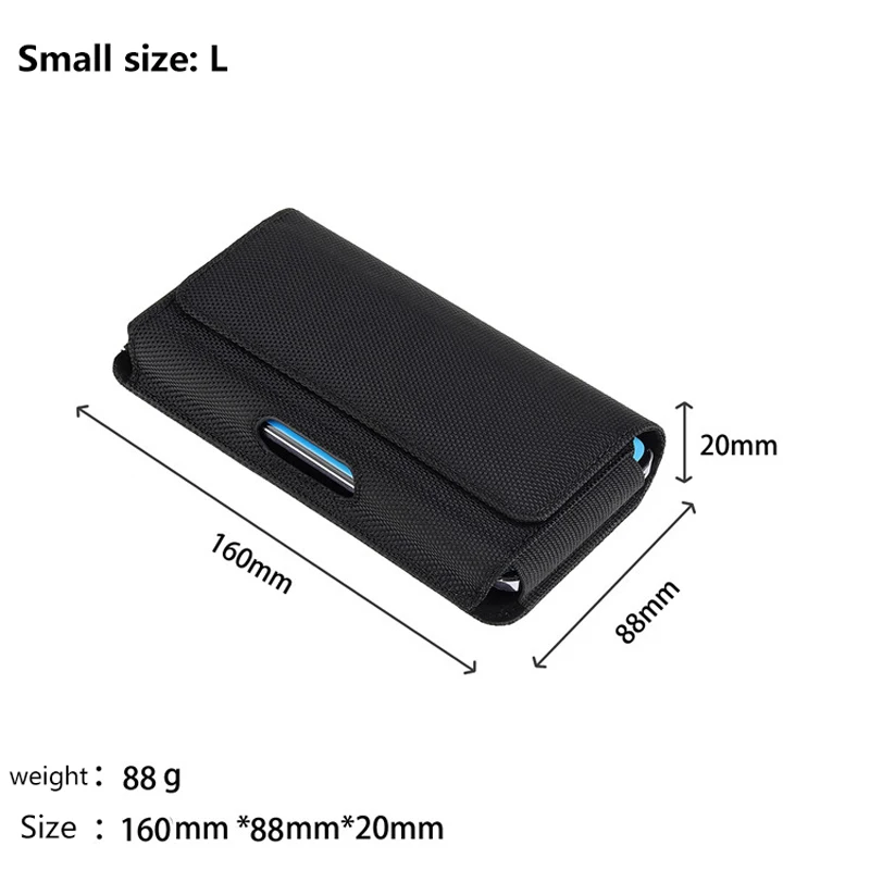 Versatile Nylon Phone Pouch with Belt Clip - Multifunctional Waist Bag Holster