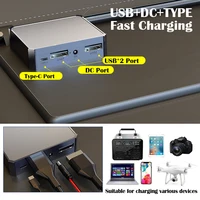 Panneau solaire portable pliable de 1000W, chargeur solaire à transporter d'une seule main avec support, sortie DC pour station d'alimentation, batterie 12V, camping en plein air, camping-car. 3