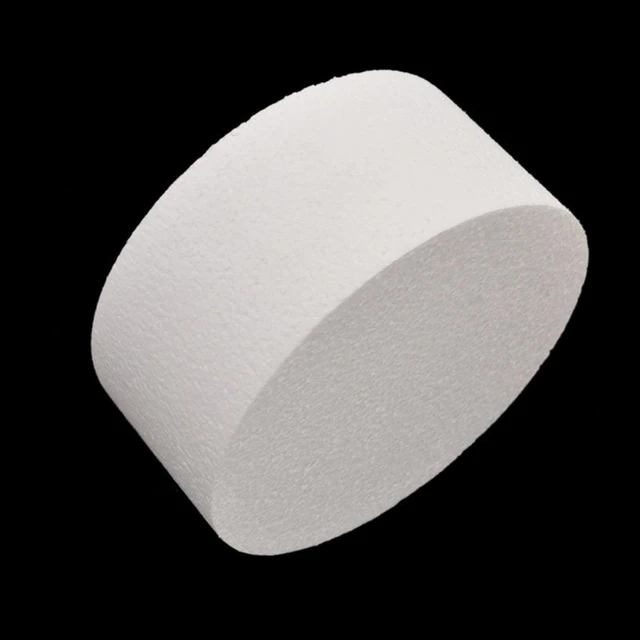 4 Piece Round Foam Cake Dummies for 12 Tall Fake Wedding Cake in 4 Sizes,  for Decorating and Crafts (3, 4, 5, and 6 In)